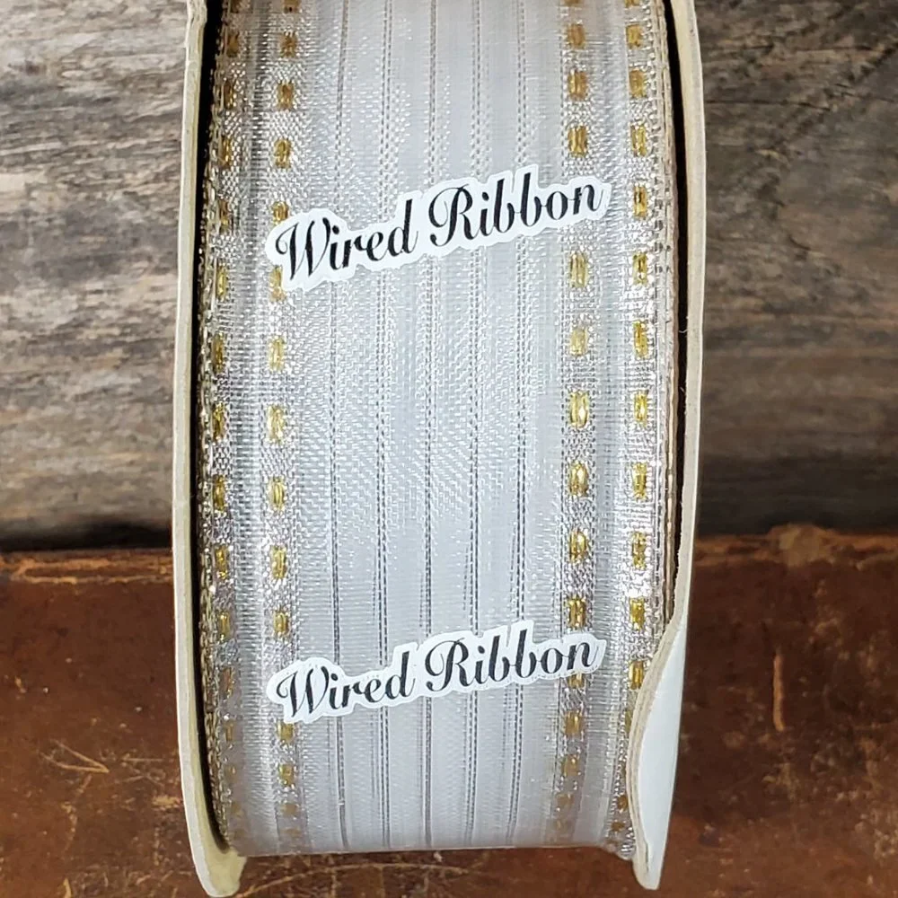 Vintage wired ribbon